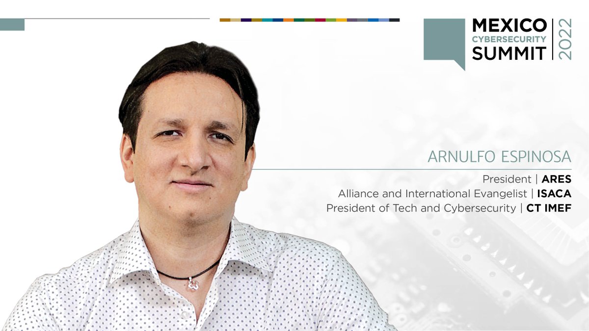 MexicoCyber's tweet photo. “Transparency and trust are very important in the cloud. If you do not have that, you do not have a cloud,” said Arnulfo Espinosa of CT IMEF, ARES Alliance and ISACA #MexicoCybersecuritySummit 2022 #MexicoBusiness https://t.co/Z7bRfAMfll