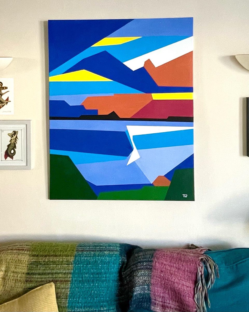 I finished another art 👌Cornish Sunset - Acrylic on Canvas 40” H x 32”.

#abstractart #artist #cornwall