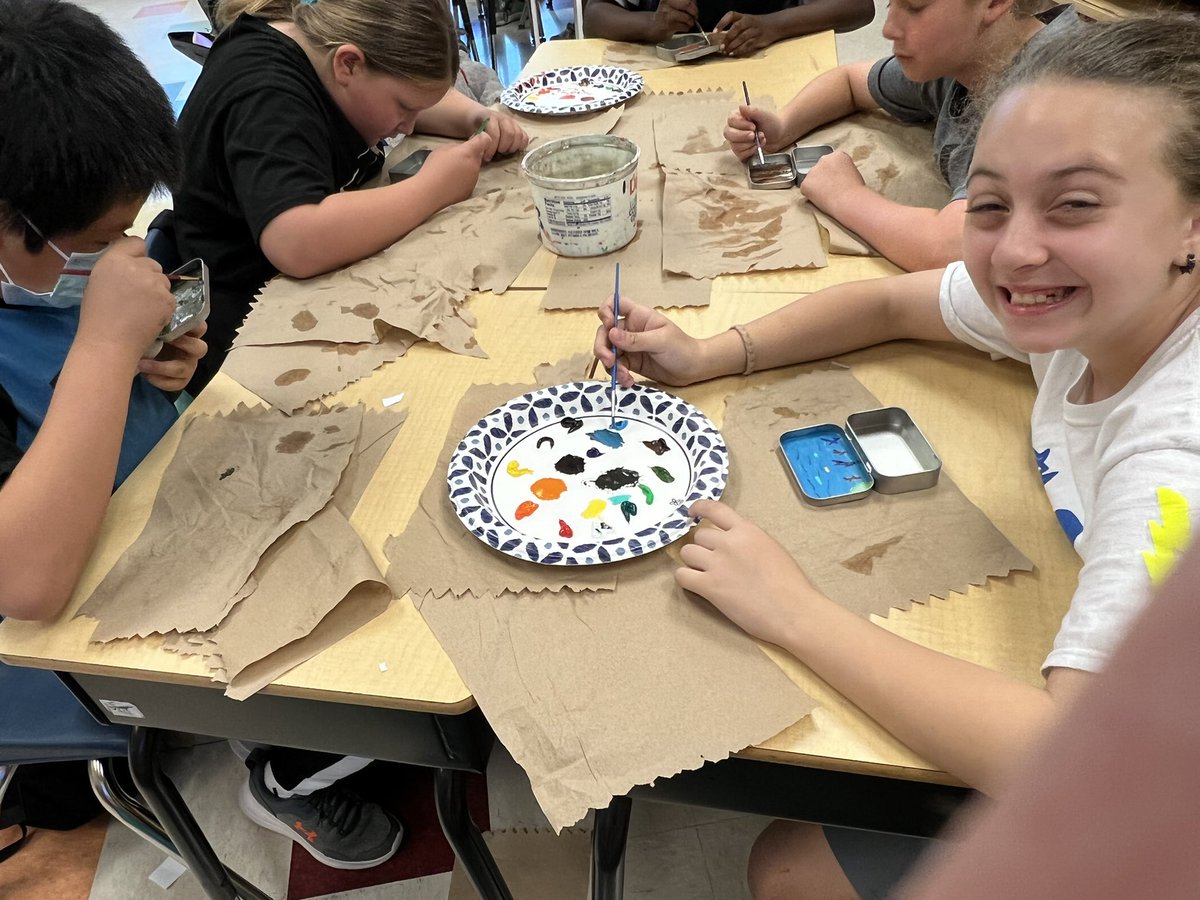 KimberlyCastner's tweet photo. #castnerkids spent time painting scene from favorite national park inside an altoids tin-they’ve spent the year researching and identifying problems national parks face with the help of @dacia92. Can’t wait to hear about their summer np trips! @StallingsESNC @UCPSNC @AGHoulihan https://t.co/Yu9a8omp3C