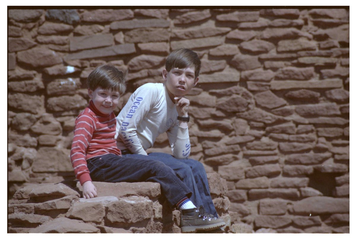 NARiverside's tweet photo. June is the start of summer as well as when #schoolsout. It's family vacation time! This family was having a blast at #Wupatki National Monument in #Arizona, ah, when all we had to worry about was going on vacations with our parents! @NPSArcheology says don't climb on the ruins! https://t.co/7uH4gdcJNZ