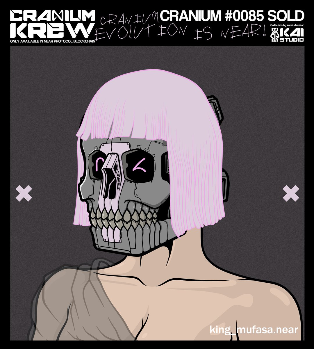 CRANIUM #0085 SOLD. Only at $NEAR
Now in possession of king_mufasa.near
Another one! Thanks for collecting ser 
Collection: paras.id/collection/cra…
@ParasHQ <a href="/NEARProtocol/">NEAR Protocol</a> <a href="/NftPinas/">NFTPinas | #FBNXGuild</a> <a href="/NFTMarketPH/">NFT Market PH 🇵🇭</a> <a href="/NEARPhilippines/">NEAR Philippines I Create Without Limits</a> #NFT #NFTs #NEARnft #ParasNFT #CraniumNFT #CraniumKrew