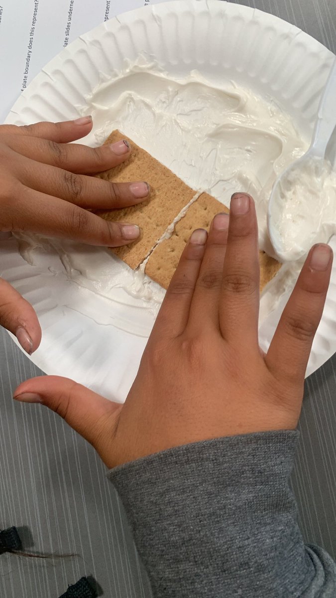 Convergent➡️⬅️
Divergent ⬅️➡️
Transform ⬆️⬇️

Modeling Plate Boundaries 🌍 
(food makes learning extra fun 😋 )
#earthchanges #STEM