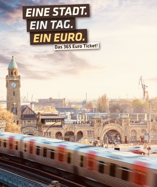 Das 9-Euro-Ticket funktioniert! Warum dann nicht konsequent und nachhaltig das 365-Euro-Ticket für Hamburg? EINE STADT - EIN TAG - EIN EURO! War mal 2020 im Wahlkampf ein spannendes Thema! Es gibt Ideen, die kommen und gehen. Es gibt Ideen, die kommen wieder… Thema „Reloaded“??