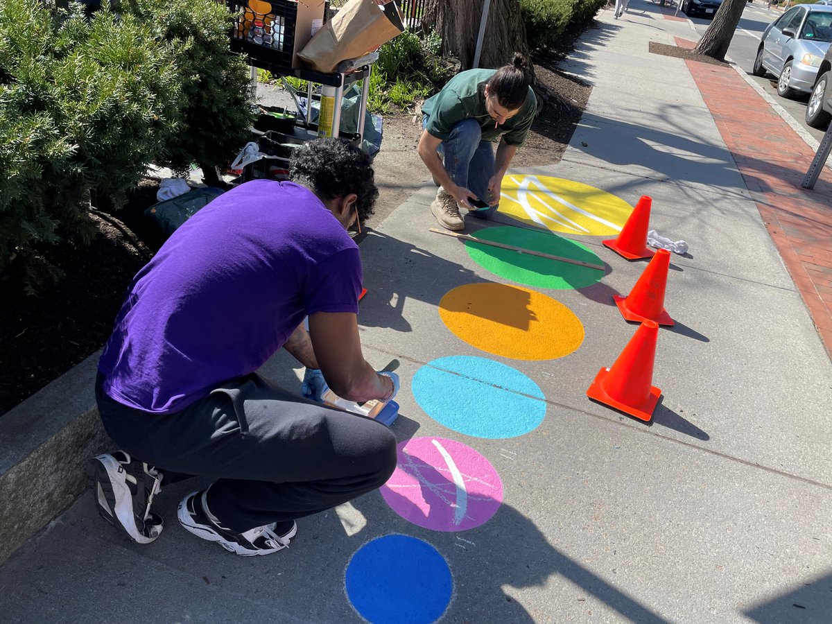Bob Moses MathTrail installations are underway! The goal of the mile-long path in The Port is to encourage #CambMA children and families to find the fun in math and explore math in the world around them. Learn more about the MathTrail - camb.ma/3m6ovfy <a href="/STEAM_Cambridge/">STEAM Initiative</a>