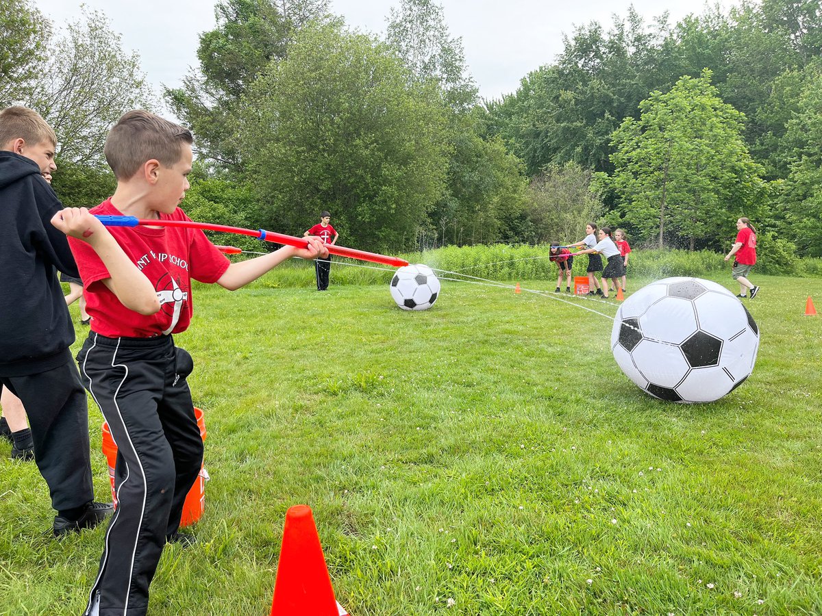 SPScardinals's tweet photo. The rain held off today, but we made our own anyway! 💦 #FieldDay22 https://t.co/NisH9dMBhQ