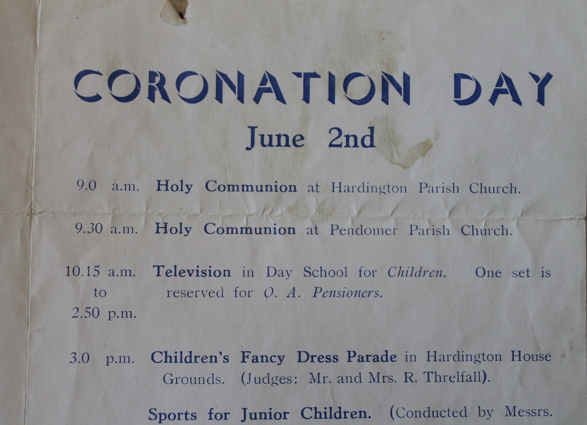 SoSom_heritage's tweet photo. A search of our Coronation and Jubilee documents revealed the following. Any memories or thoughts appreciated. Interesting to see the mention of television sets! Courtesy of South Somerset Heritage Collection. https://t.co/sjtPJgtLge
