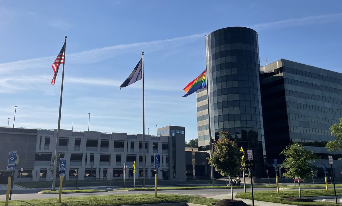 InovaCareers's tweet photo. To kick off #PrideMonth, @InovaHealth raised the rainbow flag at all 5 hospitals, system office bldg, ICPH, &amp; Inova Juniper Program. These flags will fly all month, as Inova is proud to celebrate alongside our LGBTQ+ team members, patients, families and their allies. (1 of 2) https://t.co/QRQbwKKsHD