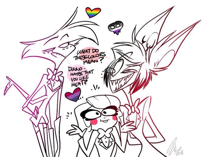 dailycharliem's tweet photo. todays daily charlie 🏳️‍🌈❤️

happy pride month guys !!

#HazbinHotel #HazbinHotelCharlie #CharlieMagne #CharlieMorningstar #DailyCharlie https://t.co/uwBunHTh8E