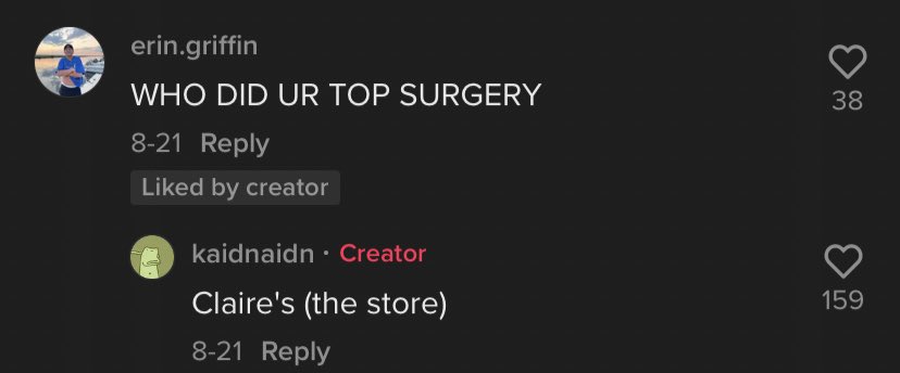 I still think this is the best TikTok comment I’ve ever seen