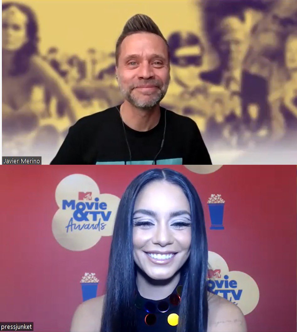 Acabo de hablar con @VanessaHudgens sobre la entrega de los #MTVAwards que se transmiten este domingo en @MTVLA. Ella muy simpática y agradable, nos reímos mucho…y no, no le pedí q cantáramos High School Musical