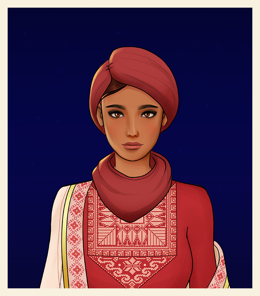 Women of  Palestine 1948 NFT Collection🇵🇸❤️

🎨Art sneak: Red turban at night🦉🌙

✨RT, follow and tag friends to support - WL giveaways coming soon!✨

#NFT #NFTProject #NFTCommunity