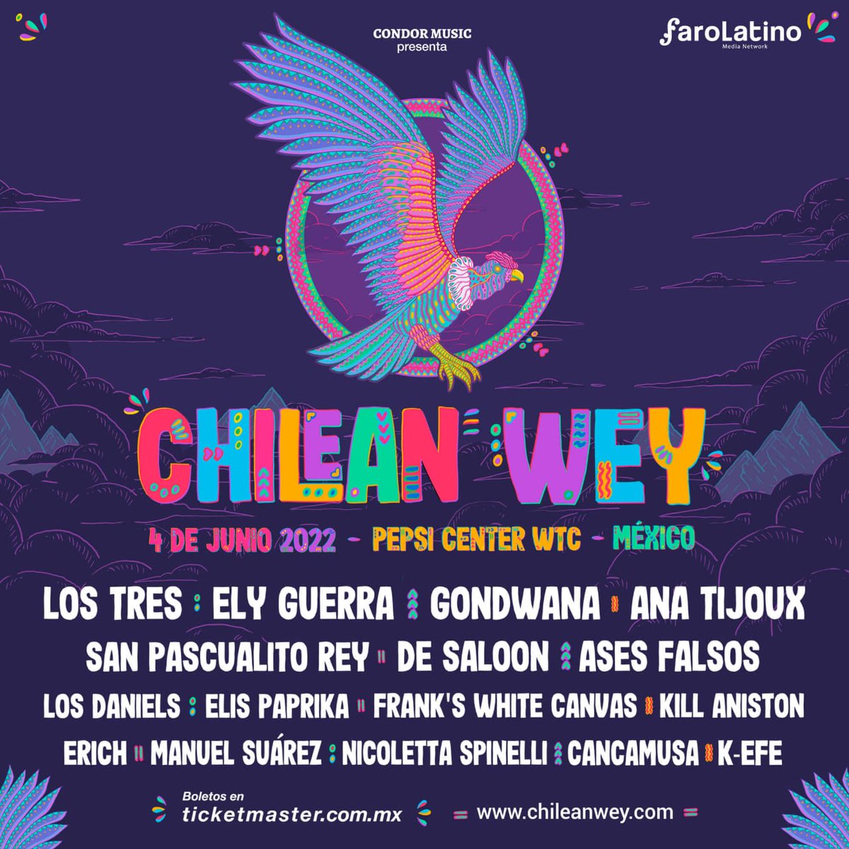 ¡BOLETOS GRATIS!

Tenemos 5 boletos sencillos para el festival #ChileanWey este 4 de junio en el @PepsiCenter_WTC  Ganar es muy sencillo

-Dar like, retweet y seguirnos
- Seguir la cuenta <a href="/ChileanWeyFest/">Festival CHILEAN WEY</a> 

Los ganadores se anunciarán el día viernes 3 de Junio y serán contactados.