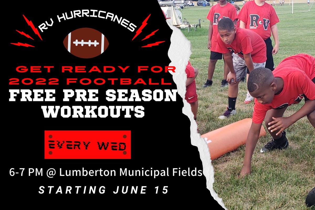 Get Ready for Fall 2022 with the RV Hurricanes FREE workouts every Wednesday starting 6/15