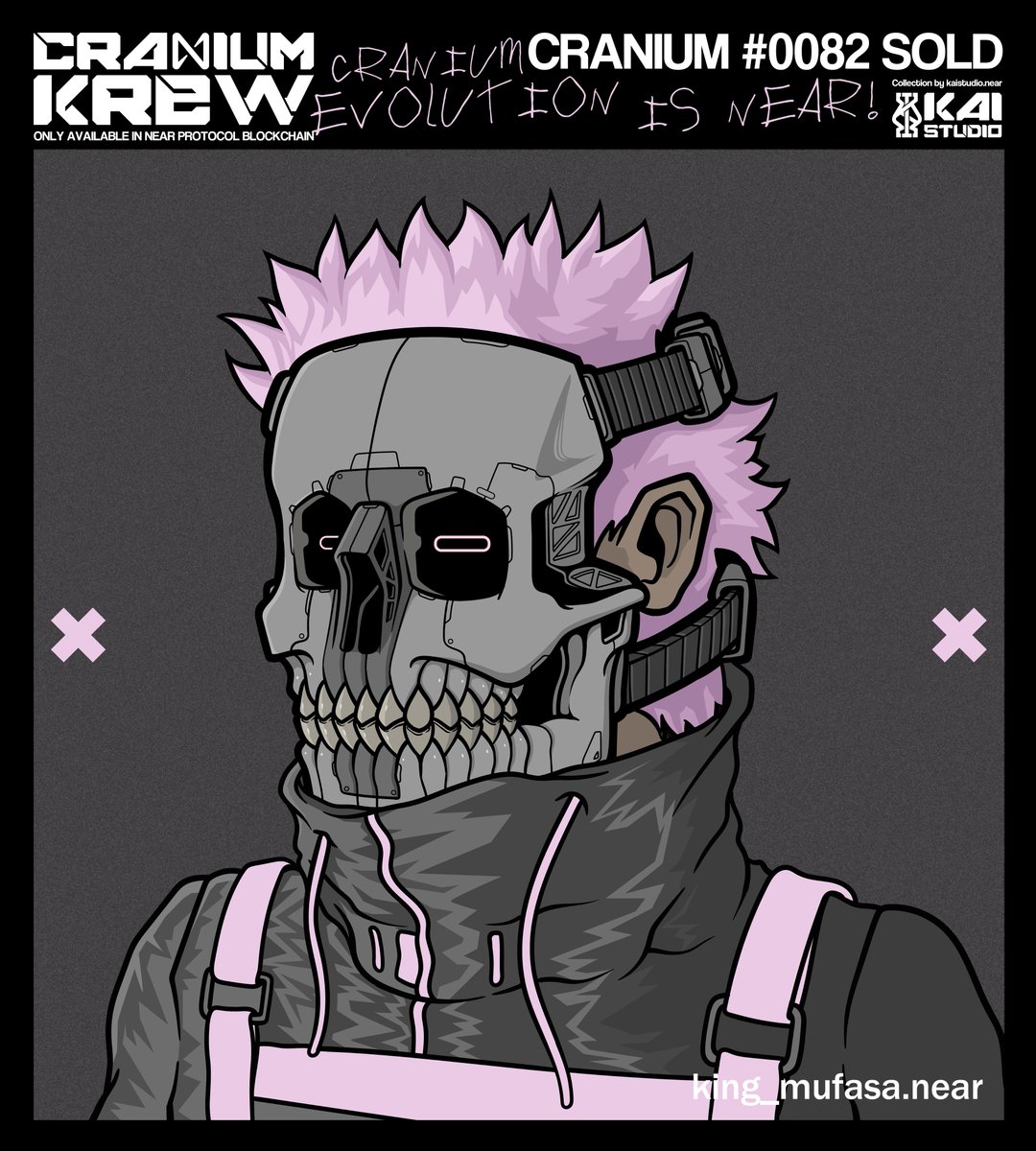 CRANIUM #0082 SOLD. Only at $NEAR
Now in possession of king_mufasa.near
Congratulations ser, you've got a WL spot ▫️
Collection: paras.id/collection/cra…
@ParasHQ <a href="/NEARProtocol/">NEAR Protocol</a> <a href="/NftPinas/">NFTPinas | #FBNXGuild</a> <a href="/NFTMarketPH/">NFT Market PH 🇵🇭</a> <a href="/NEARPhilippines/">NEAR Philippines I Create Without Limits</a> #NFT #NFTs #NEARnft #ParasNFT #CraniumNFT #CraniumKrew