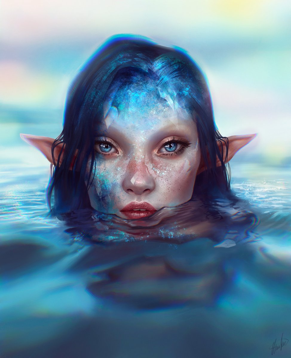 blacleria's tweet photo. Hey everyone! I painted a mermaid portrait some days ago :) https://t.co/ZtY9D4wKZn