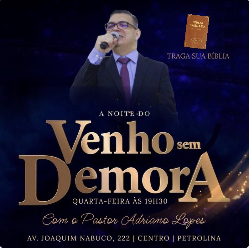 pradrianolopes's tweet photo. Logo mais as às 19h30 https://t.co/6aPz52b4Zo