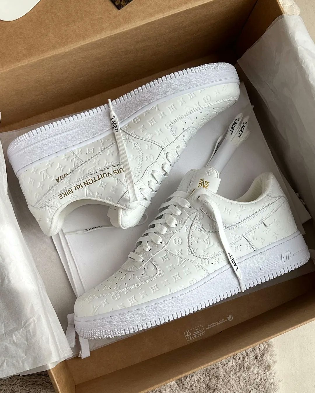 A closer look at the Louis Vuitton and Nike Air Force 1 by