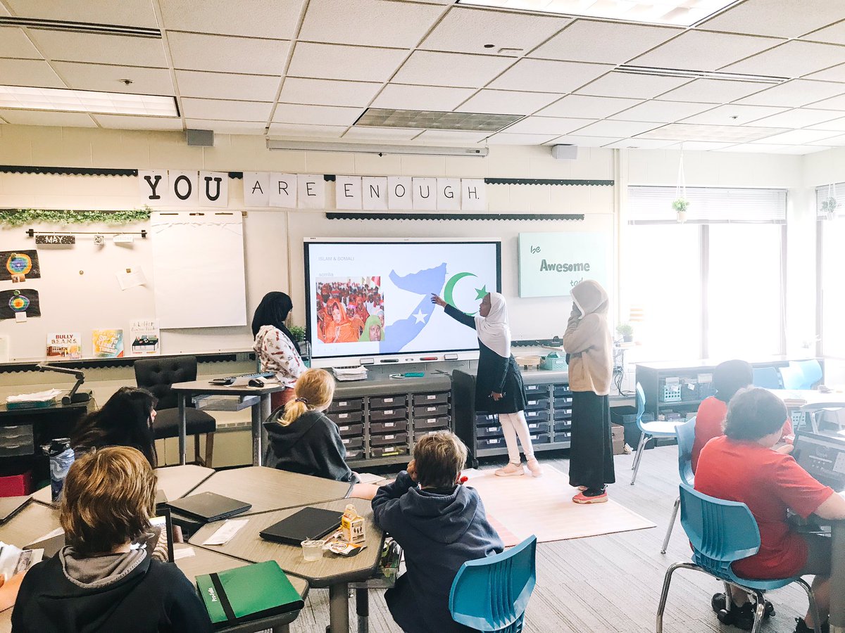 chelsea_roekel's tweet image. S’s took over and planned their lessons to be “teacher for a day.” We had how to ride a horse, coding, origami, Pokémon card design, bracelet making, how to throw different pitches, and all about the Somali culture! #mckinleystrong #owatonnaproud #studentautonomy