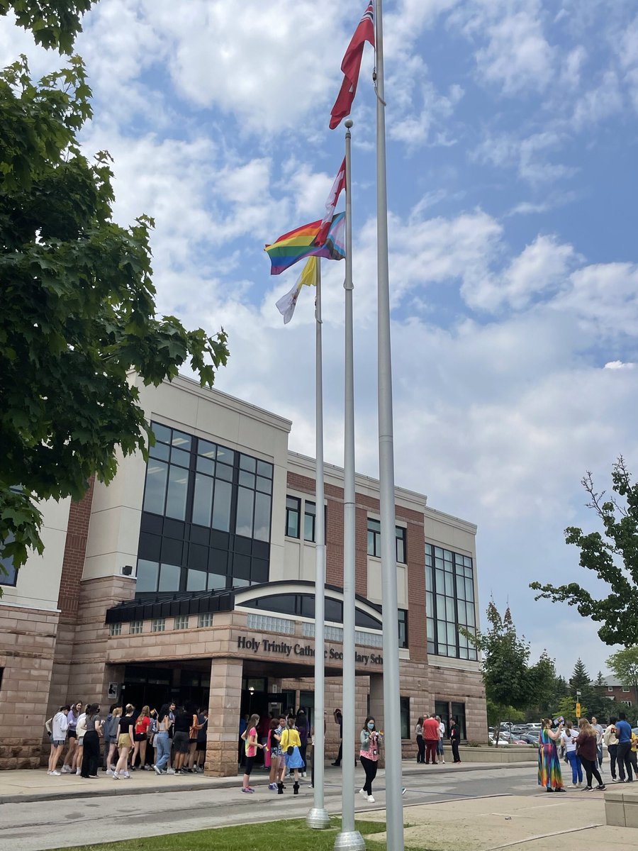 Celebrating Rainbow Day at HT! Proud to raise the flag!