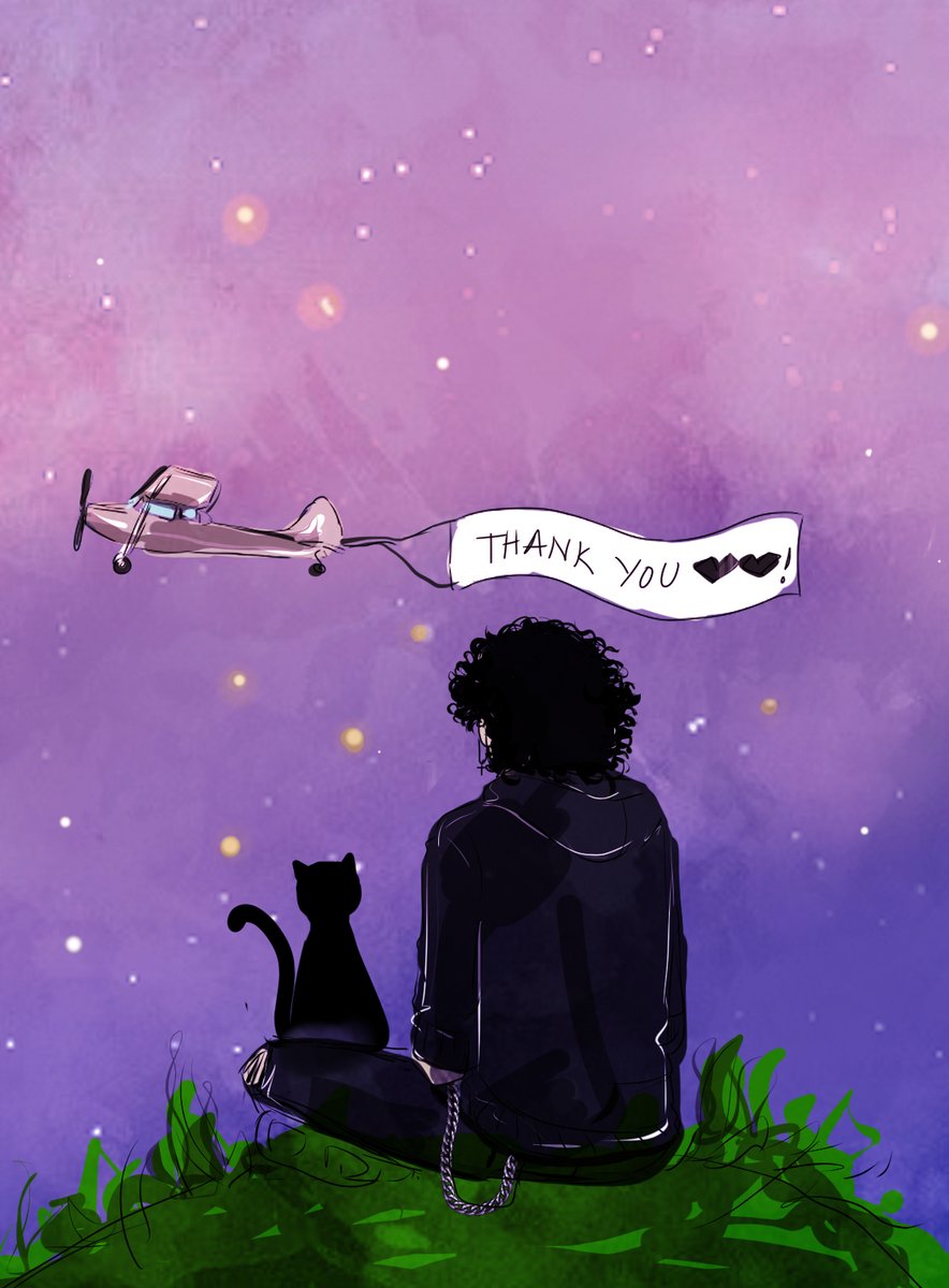 Thank YOU🖤!!! 
Quick doodle inspired by🖤👇