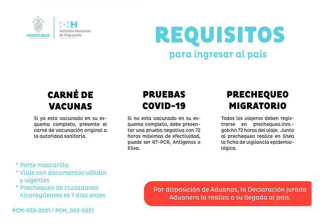 Instituto Nacional de Migración HN on X: ⚠️INGRESO A HONDURAS Antes de  visitarnos, revise los requisitos VIGENTES de ingreso. El Prechequeo solo  toma 5 minutos, es gratis y en línea. ¡No pague