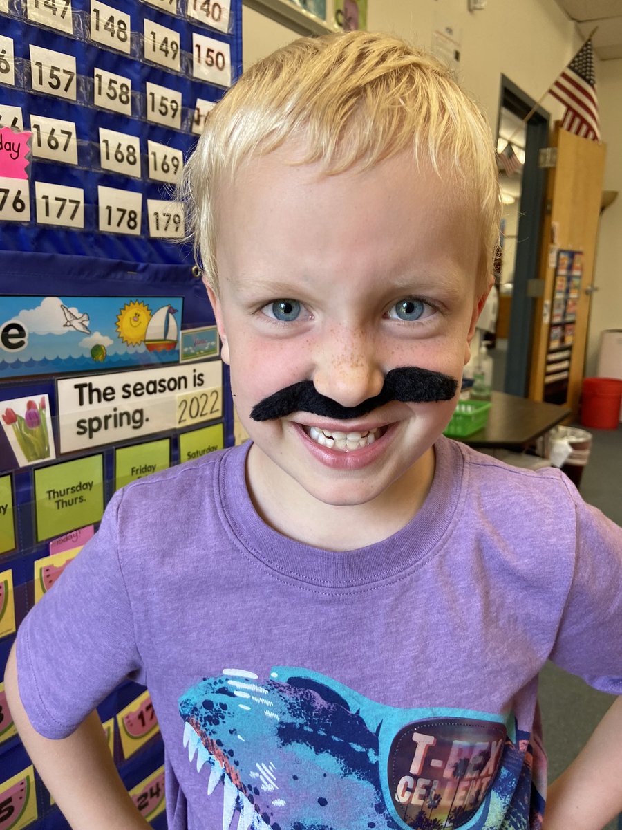 FCPS_JenTrueK's tweet photo. When you put mustaches in the prize box…🤣😂 #NMWRoars https://t.co/fDJKEaVnMA