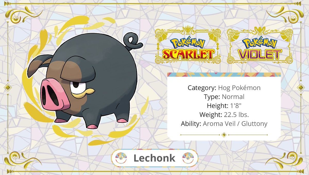 TheChickenSmith's tweet photo. I will absolutely DECIMATE whatever League is in Scarlett and Violet with this stout little gentleman #PokemonScarletViolet #Lechonk https://t.co/8YE74LWnLB