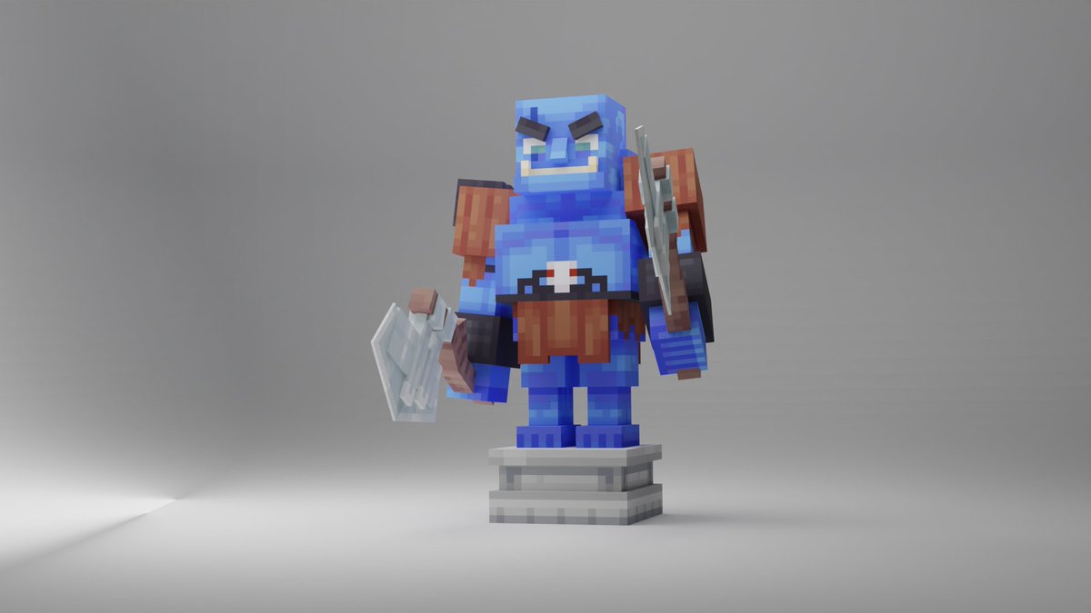 Take a look at this giant smurf!☂️
Ogre made by me 👀
I was inspired by a model made by <a href="/artofsully/">SULLY 💣 Wishlist BOMBSHELL BLITZ</a> 
#Blockbench