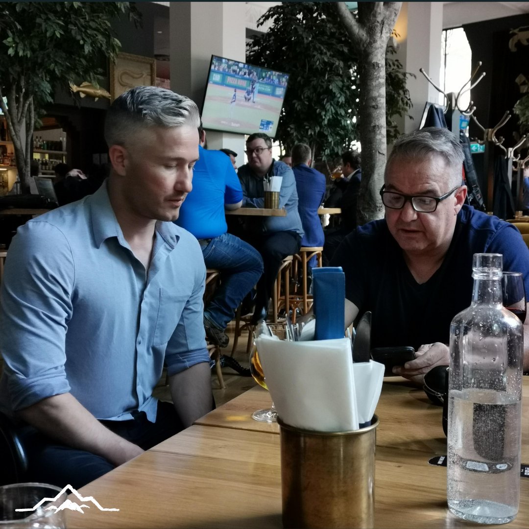 Company_Finder's tweet photo. Our CEO Angus Burke and Advisor Mario Drolet were hard at work looking over new companies in our pipeline!

#startup #finance #investing #companyfinder https://t.co/RIZfumICUa