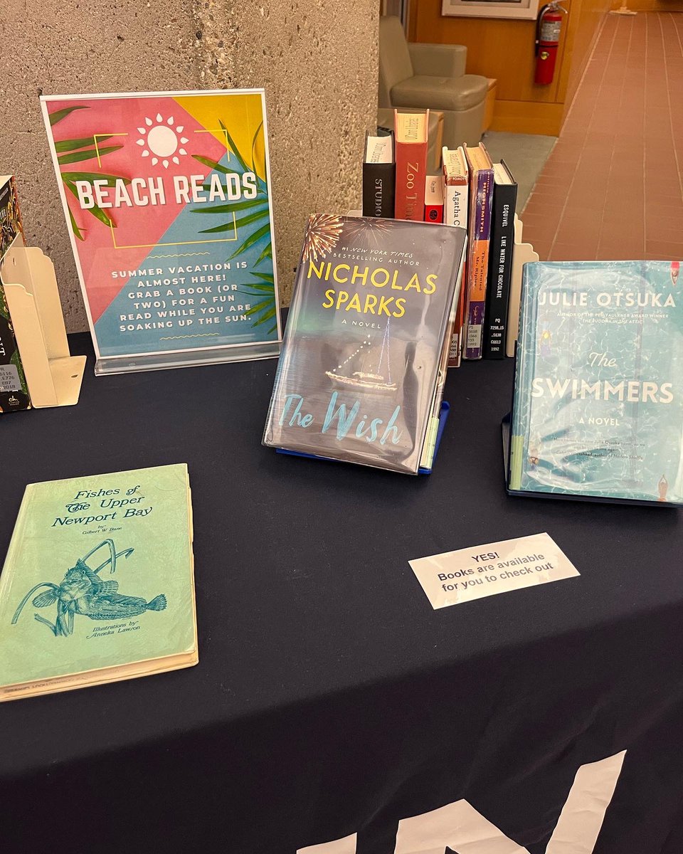 uconnlibrary's tweet photo. Got your summer beach reads yet? Swing by Homer B and check out our selection of reads for both fun and facts.
#uconnlibrary #summerreads #summerreading #savethebeaches #toesinthesand https://t.co/wIMOpu2Ebq