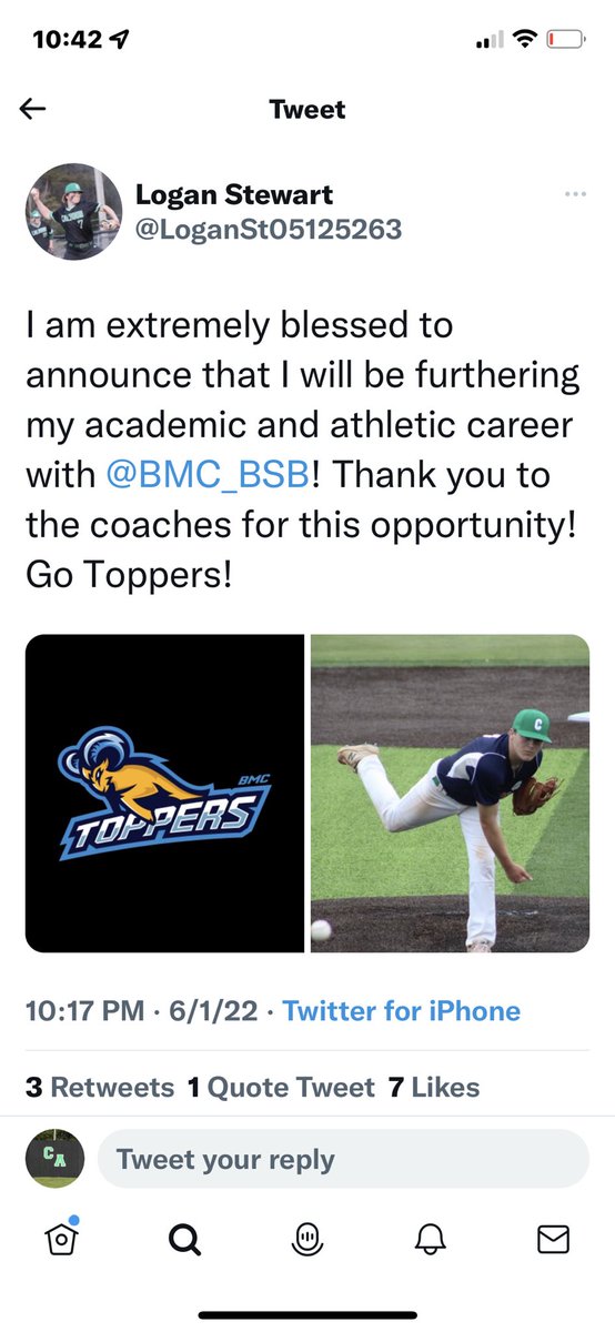 Calhoun Academy Baseball (@calhoun_academy) on Twitter photo Congratulations to <a href="/LoganSt05125263/">Logan Stewart</a> on signing with <a href="/BMC_BSB/">Blue Mountain Christian Baseball</a> <a href="/CalhCoJournal/">Calhoun Co. Journal</a> @taylorclark_39 Congratulations to <a href="/LoganSt05125263/">Logan Stewart</a> on signing with <a href="/BMC_BSB/">Blue Mountain Christian Baseball</a> <a href="/CalhCoJournal/">Calhoun Co. Journal</a> @taylorclark_39