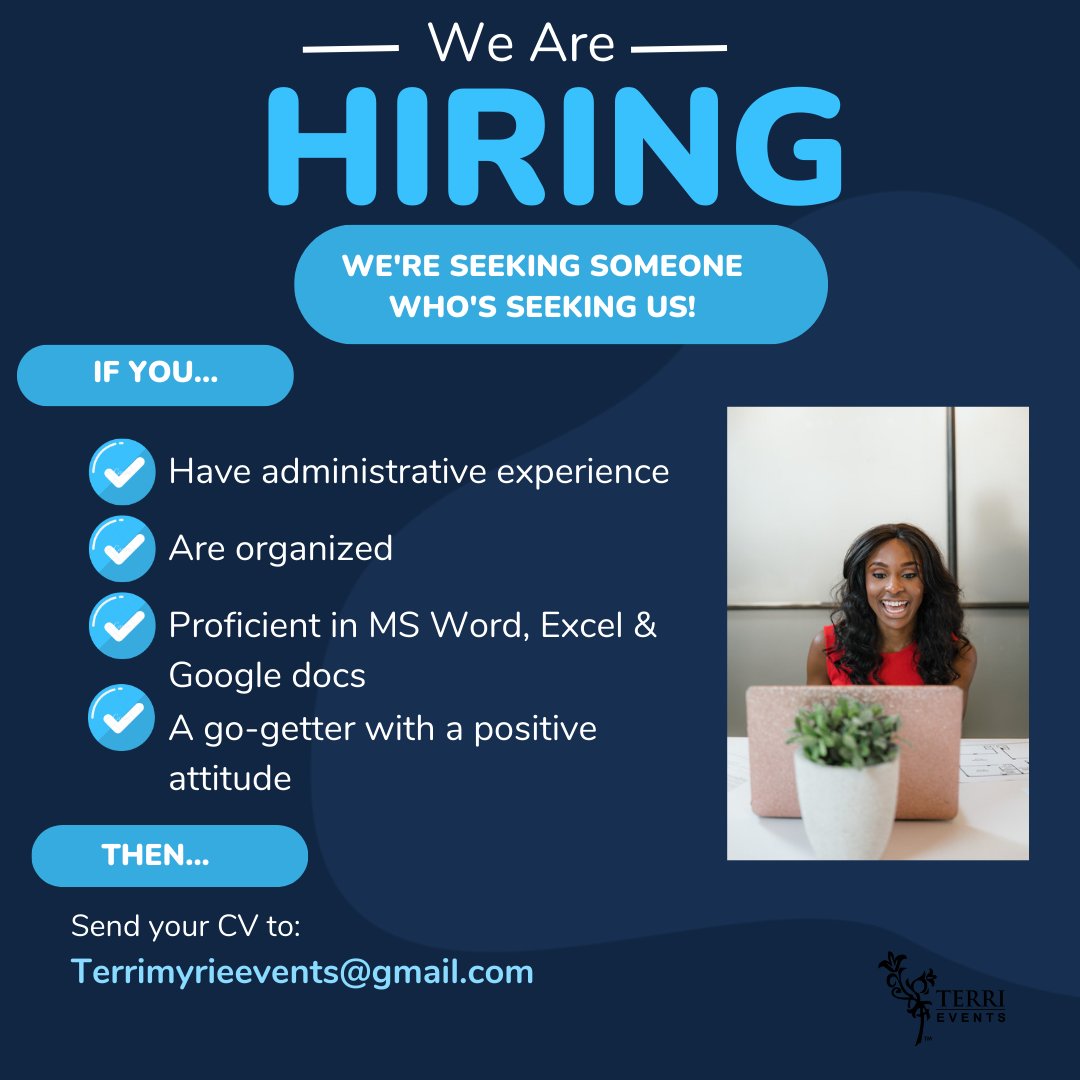 TerriEvents's tweet image. Part time position