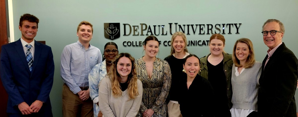 Culpwrit's tweet photo. It's a Wrap: Last night night of class. Love this group of future PR rockstars. #PRAD595 @DePaulPRAD https://t.co/IACkU9uEiR