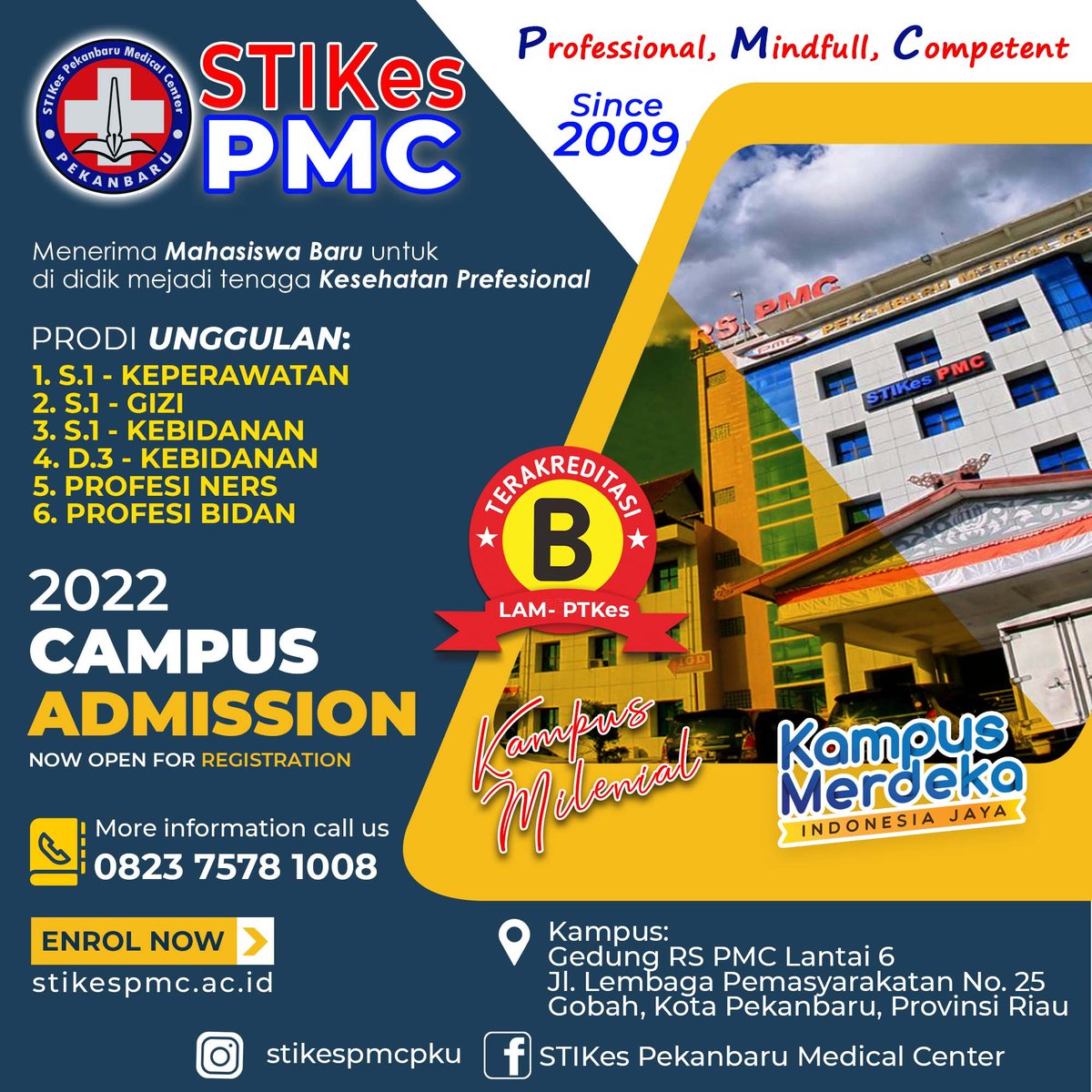 Apa kabar BESTIE....👍👍
Mau kuliah asyik bestie..
STIKes PMC ➡️ KAMPUS MILENIAL 
Untuk kuliah hubungi ini AJA 📲 +6282375781008
#stikespmc #rspmc #pmc #kampusmilenial #kampushebat #kampusterbaik #kampuskeren #kampusunggul #kampusriau #kampusriauhits