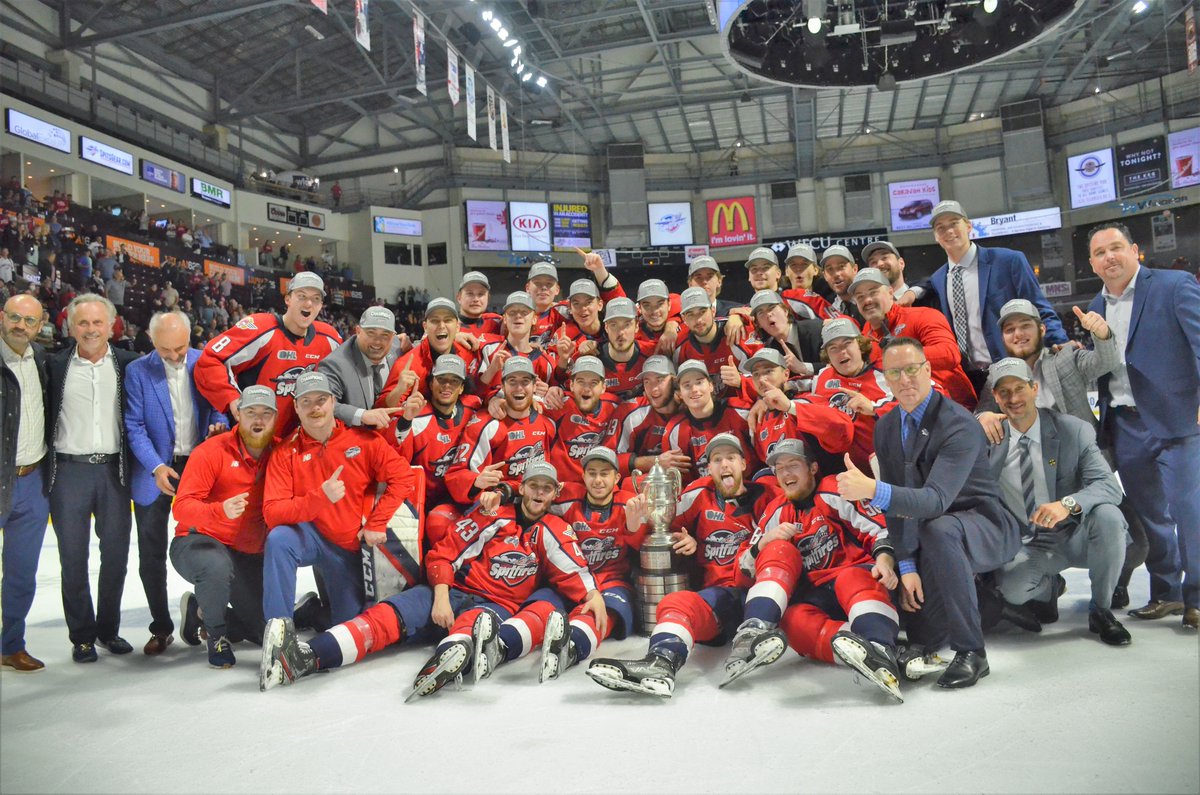 DaveJewellOHL's tweet photo. 2022 #OHL Western Conference Champion - Windsor #Spitfires. Next up, the Hamilton #Bulldogs. https://t.co/zDc3UyEReV