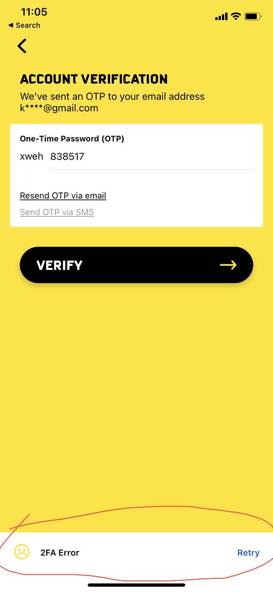 kateliewPS's tweet photo. @flyscoot 2fa kept failing. If this issue is large scale, I pity the $$ wasted. For now, I am not able to login to Scoot IOS app with the ongoing 2fa failure. https://t.co/R8I9P1hGEl