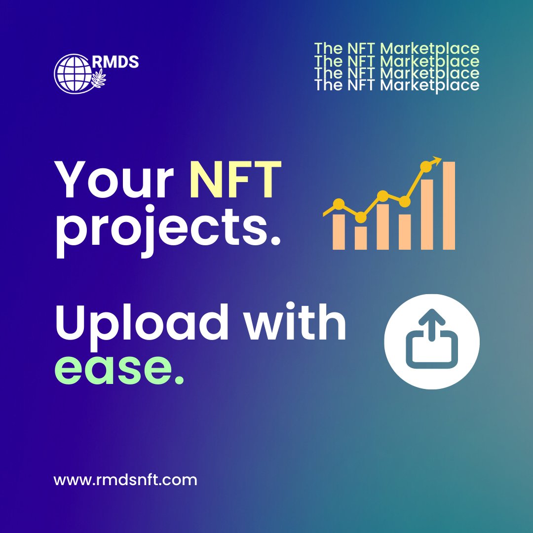 RMDSlab's tweet image. Upload your projects, reports, and IPs with ease on rmdsnft.com. Turn your digital files into digital assets today! RMD’s #NFT Marketplace aims to empower scientists while connecting them with investors in the revolutionary space of #Web3