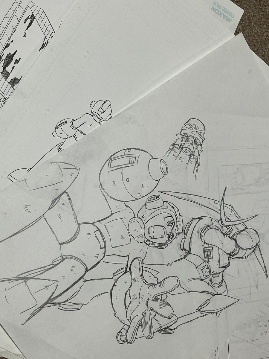 エンターブレイン版ブロスコミックス用表紙カバー下描きと原画 