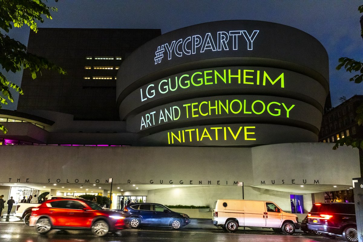 Tonight the Guggenheim is transformed into a super-sensory nightclub for the YCC Party! Head to Instagram for a sneak peek into the event featuring Maya Margarita, TT Britt, and Perfume Genius (@perfumegenius). #YCCPartyxLGDisplay gu.gg/3No0pso