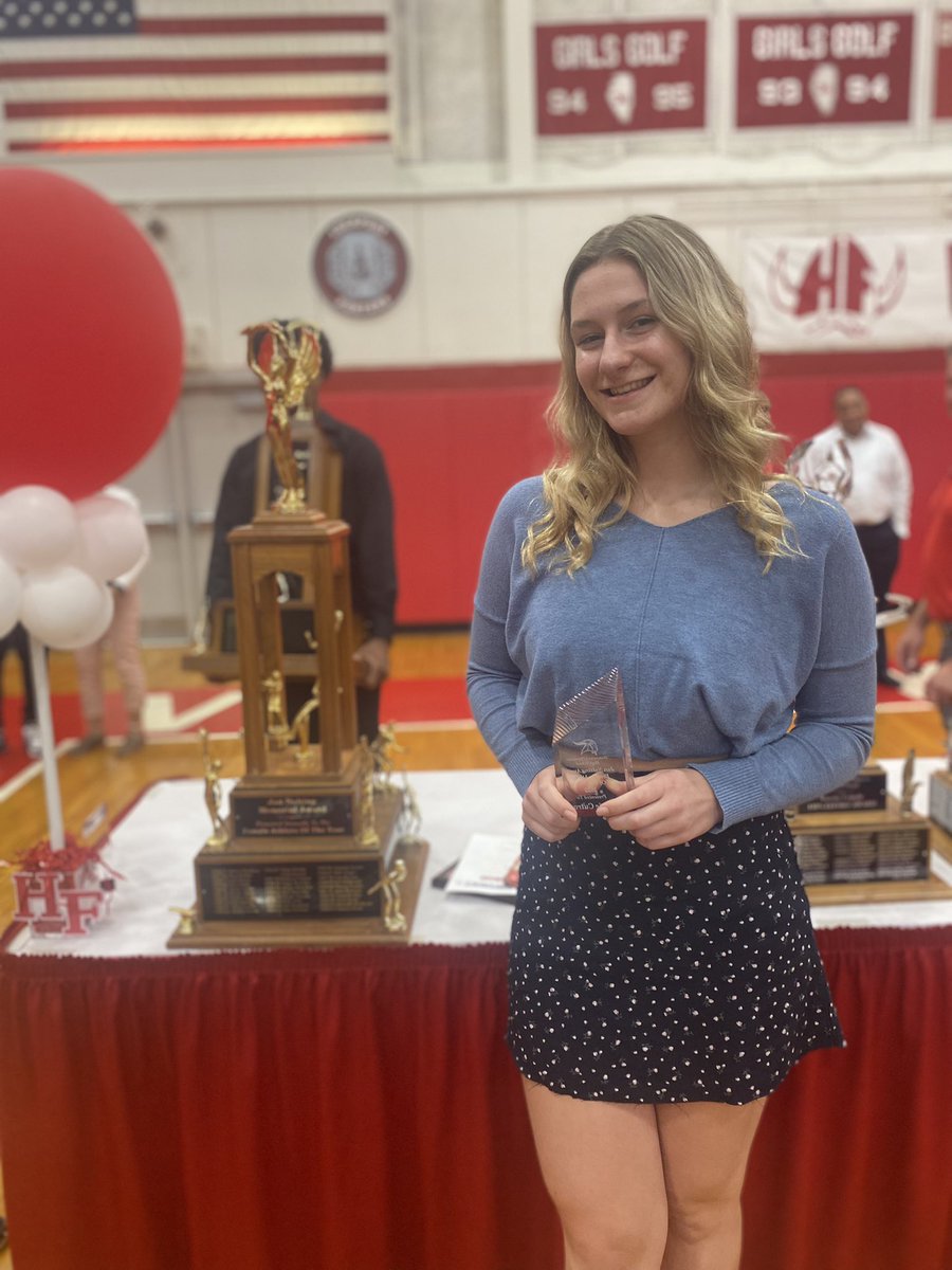 Female athlete of the year from HF High School. So proud of our Maggie. One of many success stories and more to come. Love you Maggie!