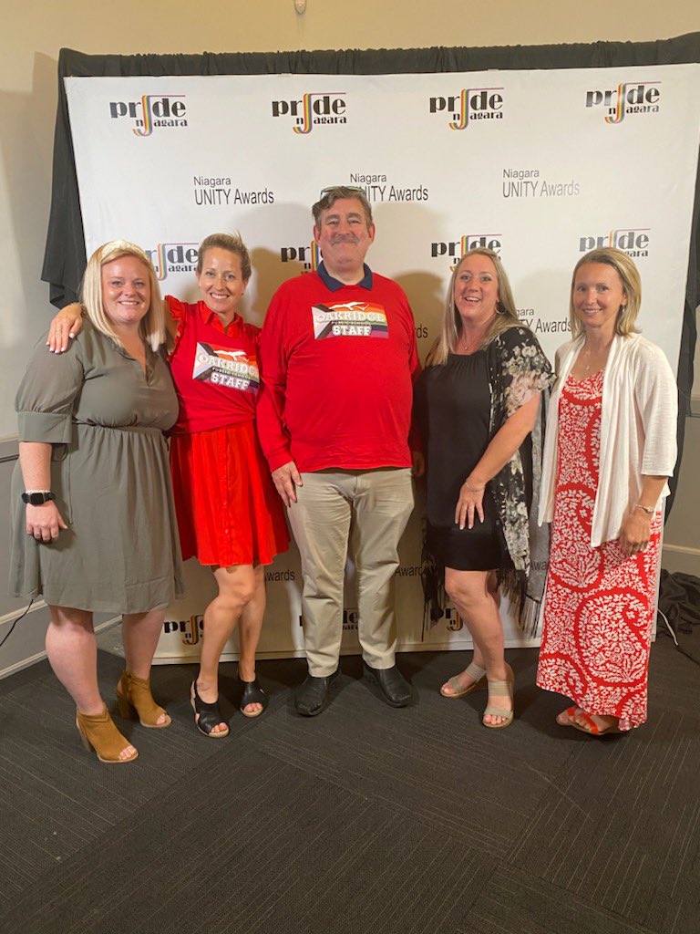 RobinsonOAK's tweet photo. We did it!!!!!! Our GSA Equity Team was nominated for an award at the Pride Unity Awards tonight and we won! So proud! #equity #inclusion #acceptance #kindness @OakridgeEagles1 @dsbn https://t.co/7wR5kgdk9G