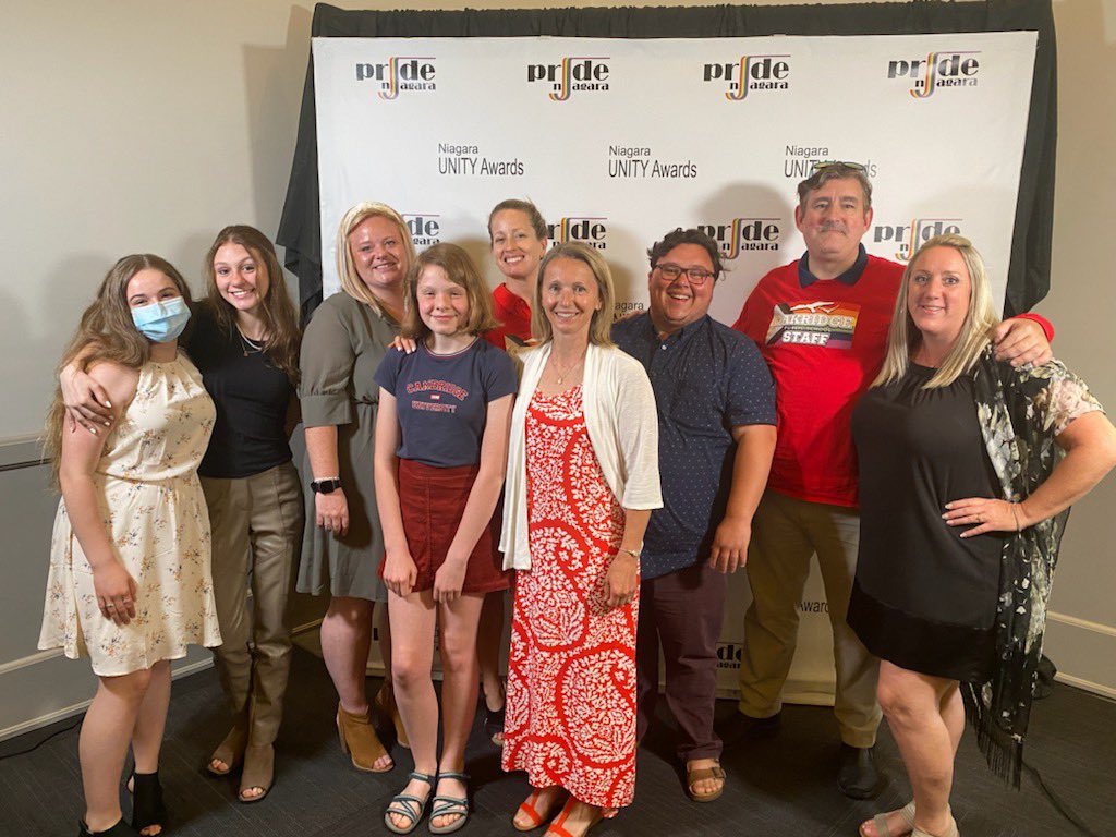 RobinsonOAK's tweet photo. We did it!!!!!! Our GSA Equity Team was nominated for an award at the Pride Unity Awards tonight and we won! So proud! #equity #inclusion #acceptance #kindness @OakridgeEagles1 @dsbn https://t.co/7wR5kgdk9G