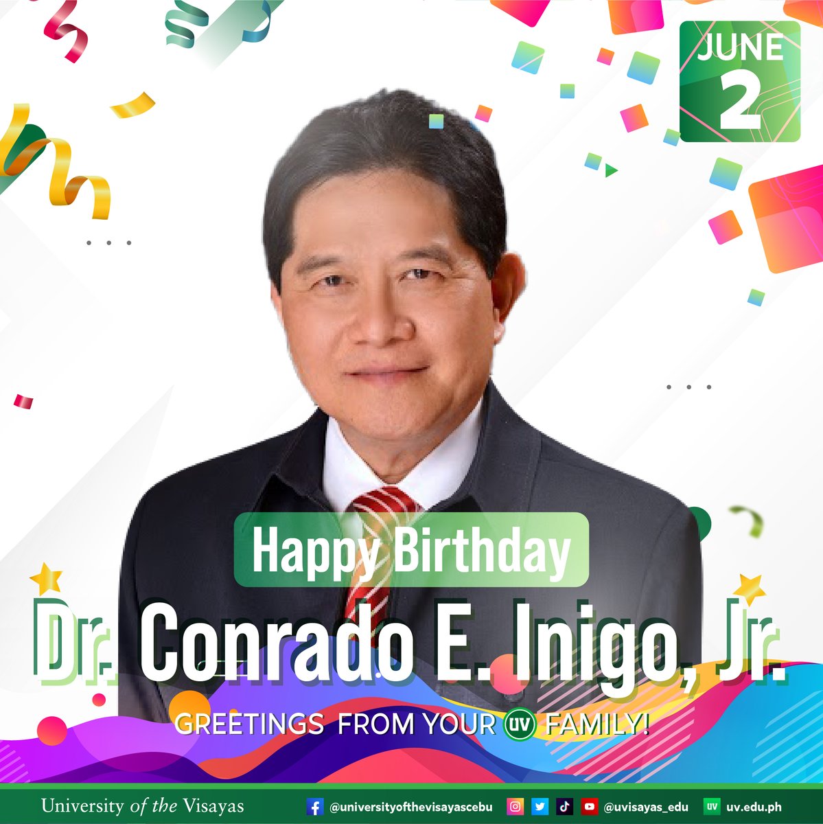 UVisayas_edu's tweet photo. --- to remind us with your wisdom that we can do things better today than yesterday and better tomorrow than today. You truly deserve only the best things in life.

💚 UV https://t.co/xMZCntW7Fo