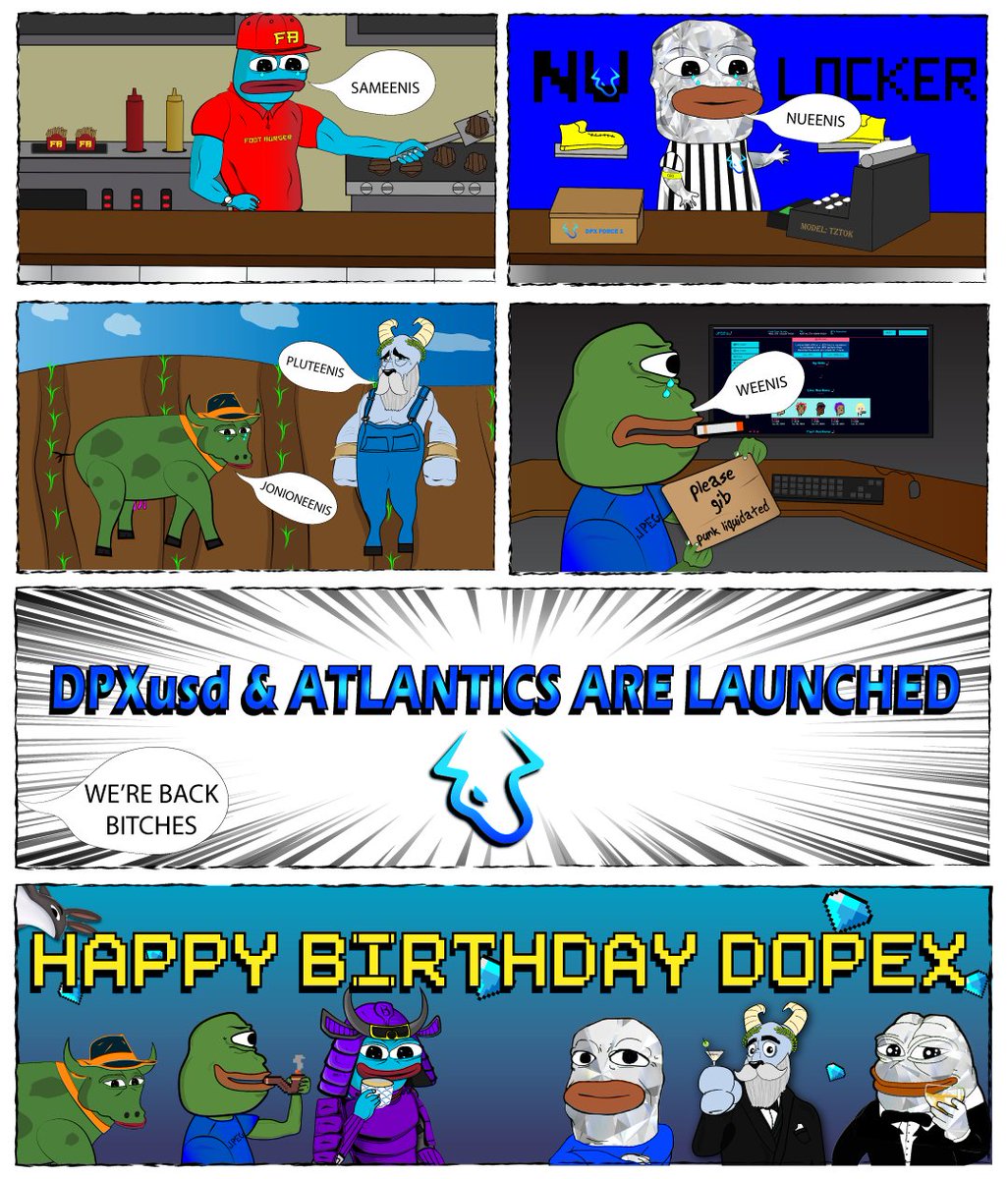 HWxFrank's tweet photo. 🎂Happy Birthday @dopex_io 🎂 

Cheers to you all🍻
 @Mithical_io @DiamondPepes @PlutusDAO_io @DAOJonesOptions @JPEGd_69 https://t.co/ptdE57mWaO