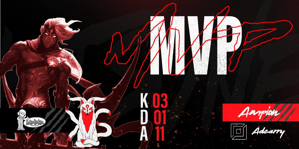 KtsuneSports's tweet photo. E no ultimo jogo deu nois!
e tbm teve dobradinha de MVP hoje em!
nosso ADC mostrou como um atirador mostra presença.

ggwp! @ChmEsports. Obrigado pela stream @empoligaoficial 

#GOKTS #AMPIONtheBEST https://t.co/tCeq4byrqr