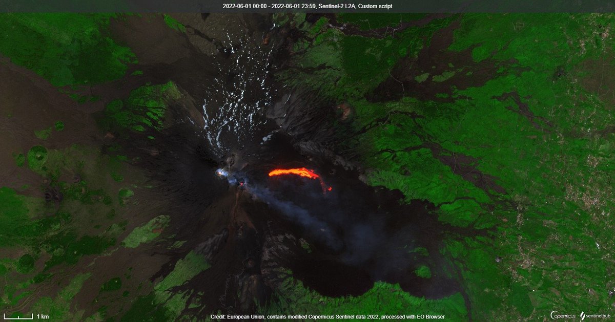 WED_explorer's tweet image. eruption of #Etna #volcano 🌋 May 17 to June 1, 2022.
image from 🛰@CopernicusEU
Processed in 🛰@sentinel_hub
©️The script published by @Pierre_Markuse
🛰@sentinel_hub #CustomScripts