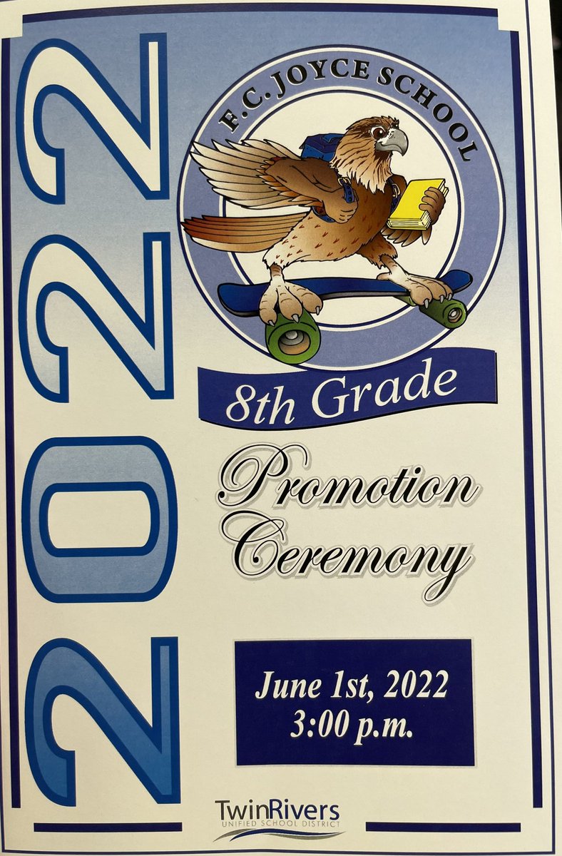 Cyndi417's tweet photo. Congratulations to FC Joyce 8th graders!  #TwinRiversUSD @JoyceElementary https://t.co/8GFUeWaKkY