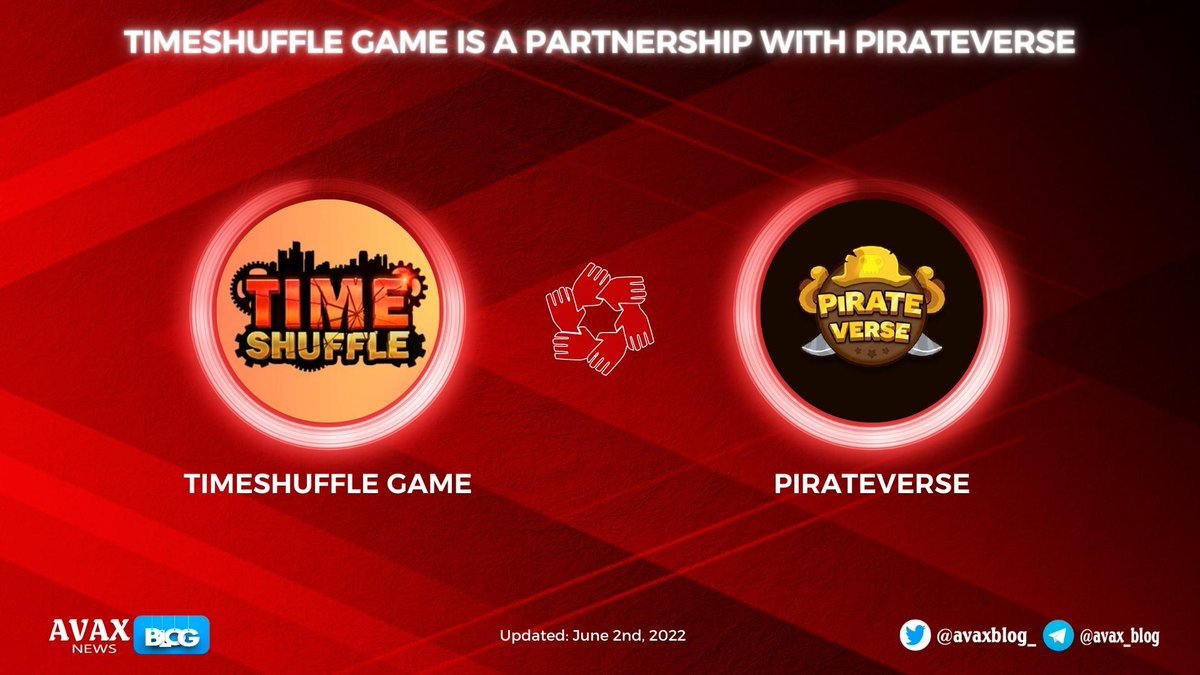 avaxblog_'s tweet photo. ๐ฅ@TimeShuffleGame is a partnership with @PirateMetaVerse
๐#Pirateverse is the first NFT-powered Free-To-Play-To-Earn Pirate game on #Avalanche where players can explore a vast, story-filled world
#AVAXBlog #AVAX $AVAX #TimeshuffleGame #Pirateverse #partnerships https://t.co/XS0OmGEb9C