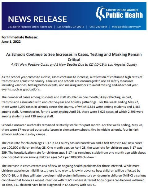 La public health on twitter as schools continue to see increases in 