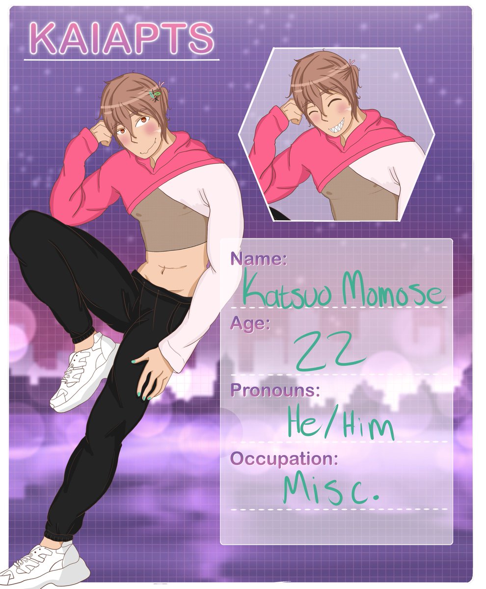 kaiapts's tweet image. who's that? a puppy? a shark? godzilla? no, it's Katsuo Momose! that adorable smile is worth a thousand words🥺 welcome, Katsu!🦖🥰
credit to @m3wchii